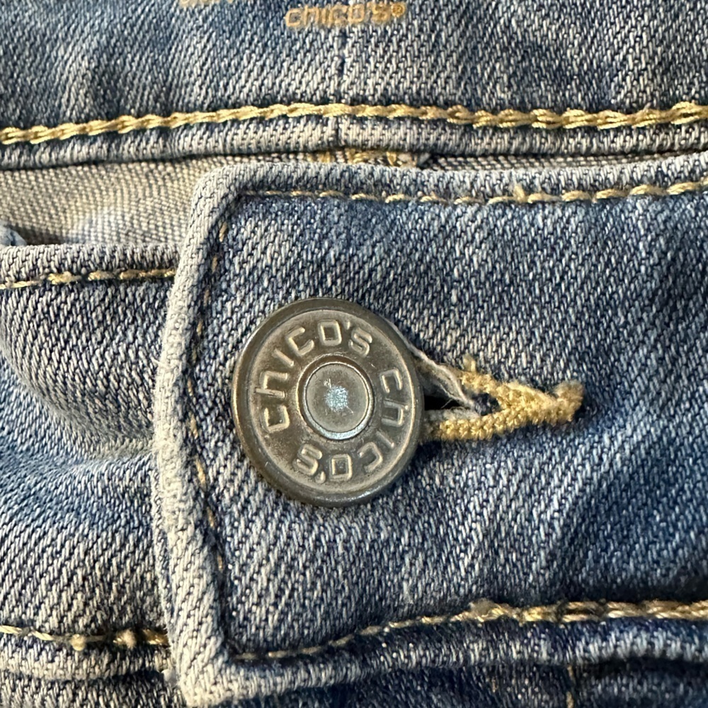 Chico's Blue Denim Girlfriend Slim Jeans - Picture 4 of 4